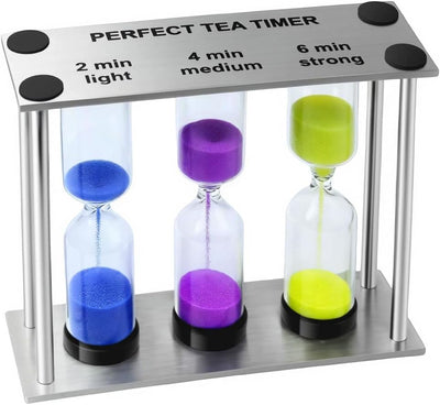 Temporizador de té perfecto 3 en 1 de Lily's Home con arena 2, 4 y 6 minutos