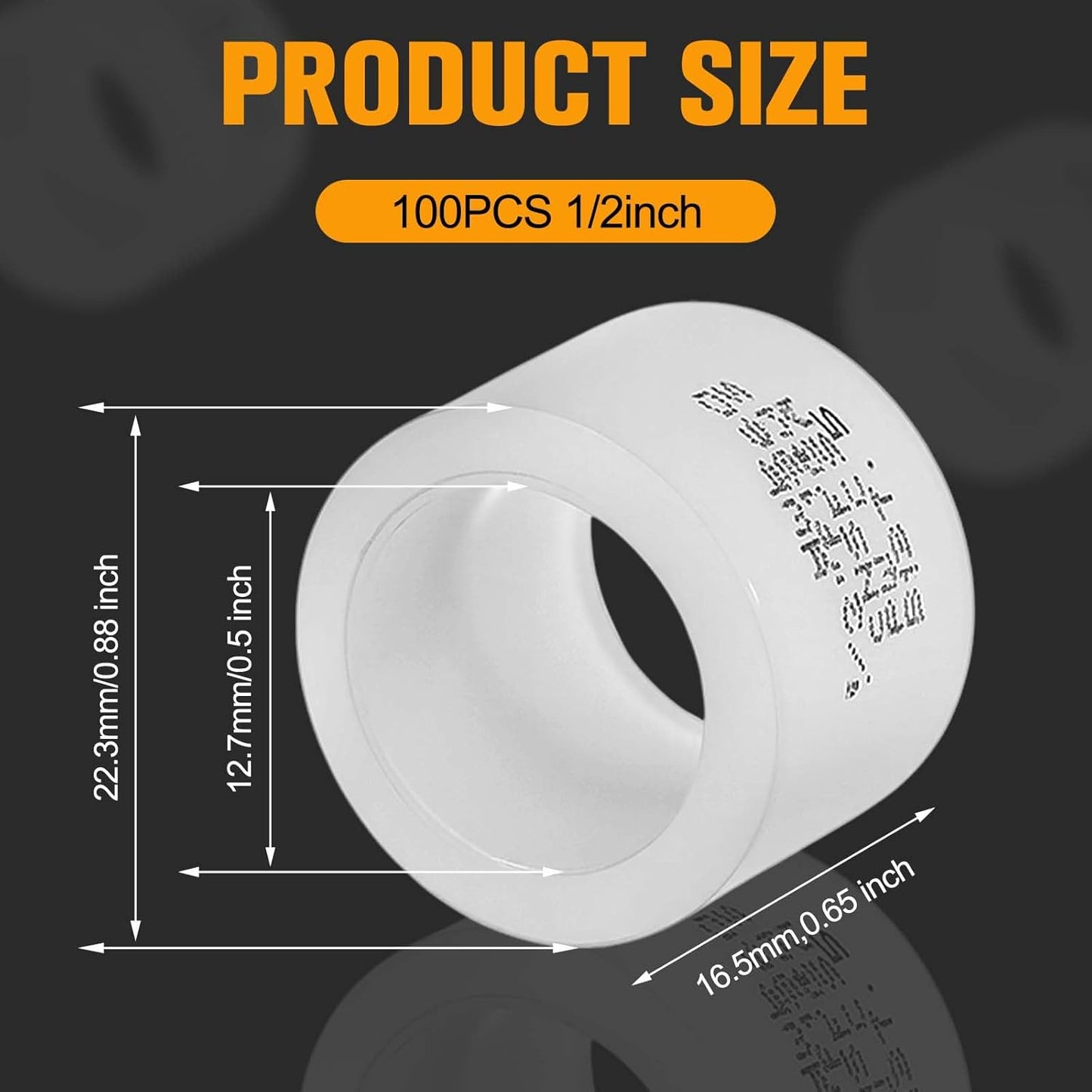 100 Pzas Anillos Expansión PEX 1/2pulg Plástico