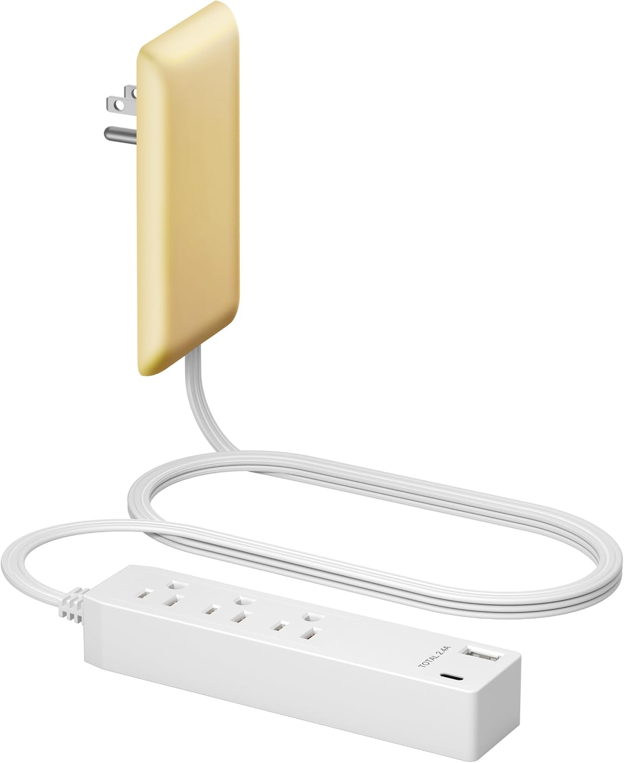 Extensor salida 3 tomas USB A 12W USB C enchufe pared ultrafino