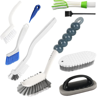 8 Pzas Cepillos Limpieza Hogar Multiusos