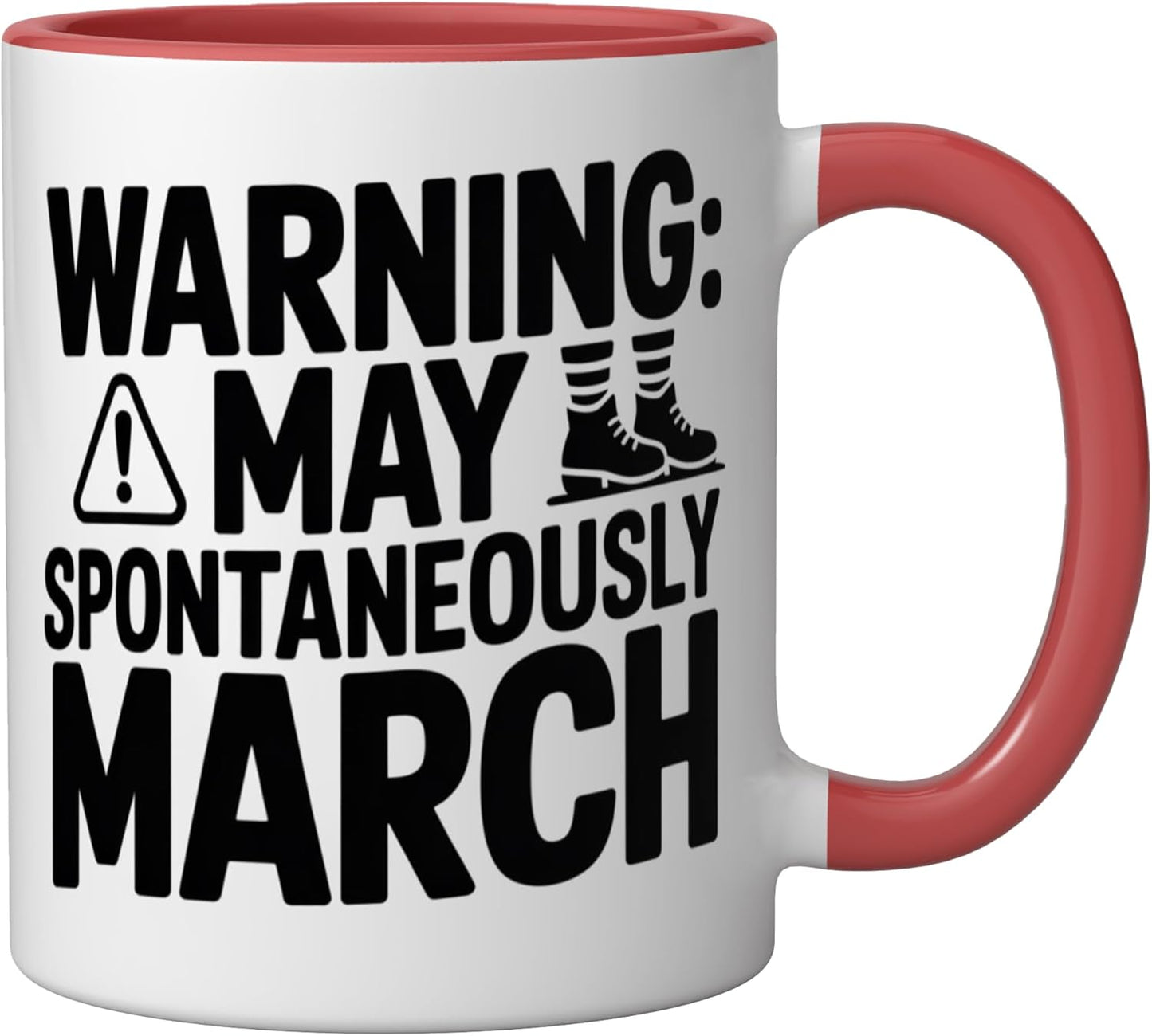 Taza Cerámica para Maestro Banda Escolar Roja/Blanca