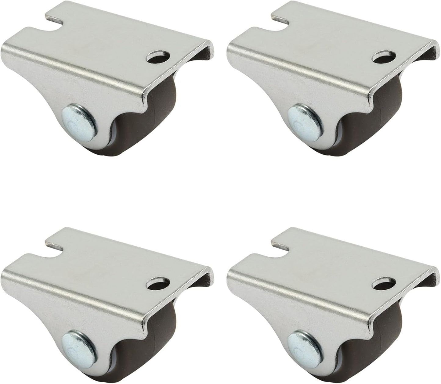 4 Pzas Ruedas TPE Acero Bajo para Muebles