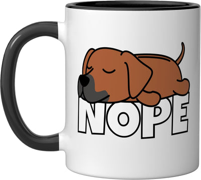Taza Cerámica Perro Negro/Blanco