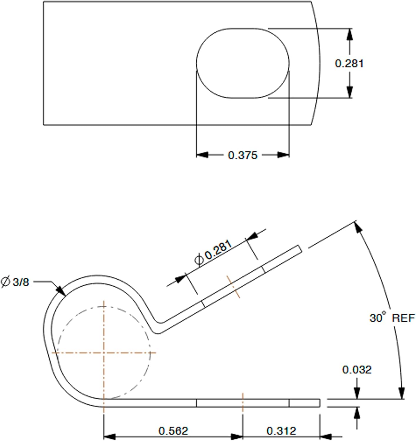 Abrazadera cable acero galvanizado 3/8pulg sin cojin set 50