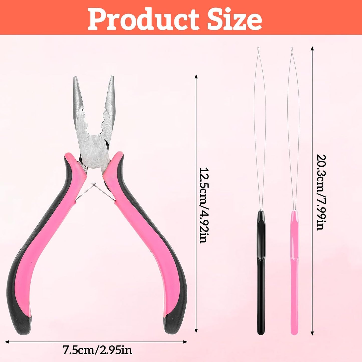 Alicates extensiones cabello 3 agujeros para cuentas