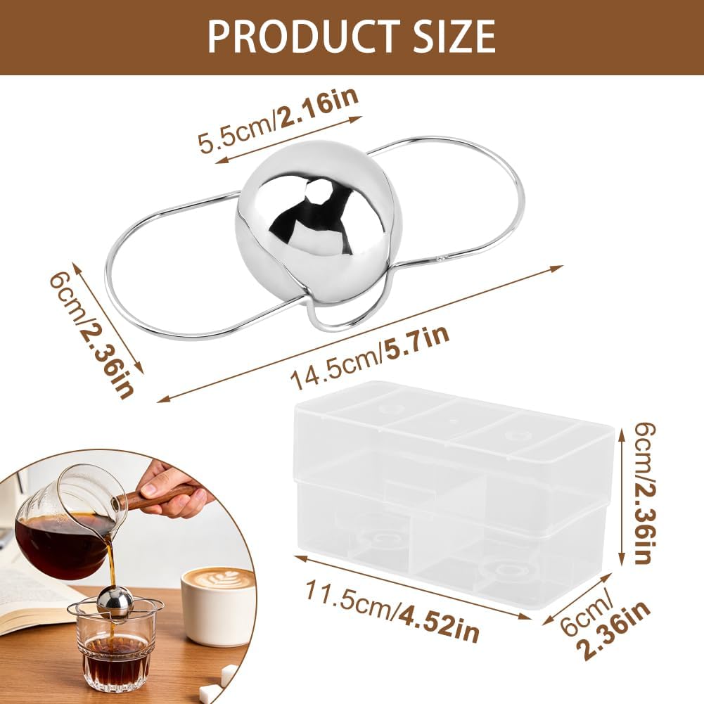 Bolas de enfriamiento de espresso de acero inoxidable con soportes