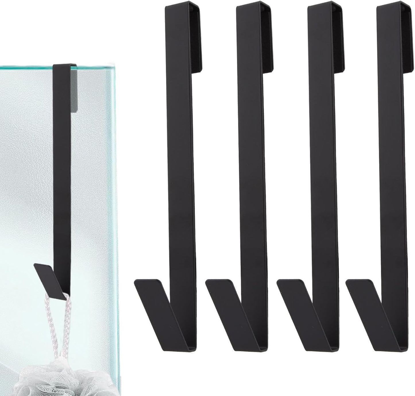 Ganchos puerta ducha acero inox 4 pzas 10pulg