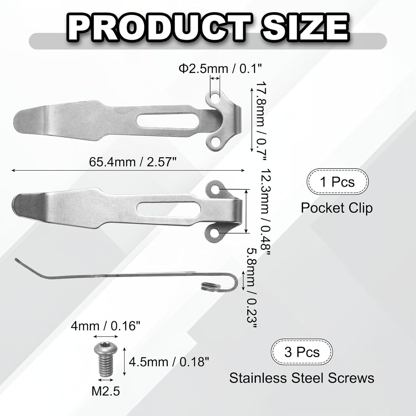 Clip bolsillo acero inox 420 ennegrecido plegable con cuchillo