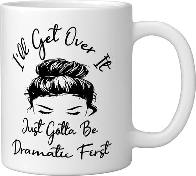 Taza Cerámica para Desayuno con Cabello Desordenado Blanco