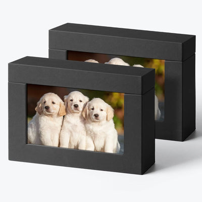 Caja fotos 5x7pulg para mesa regalo boda negro set 2