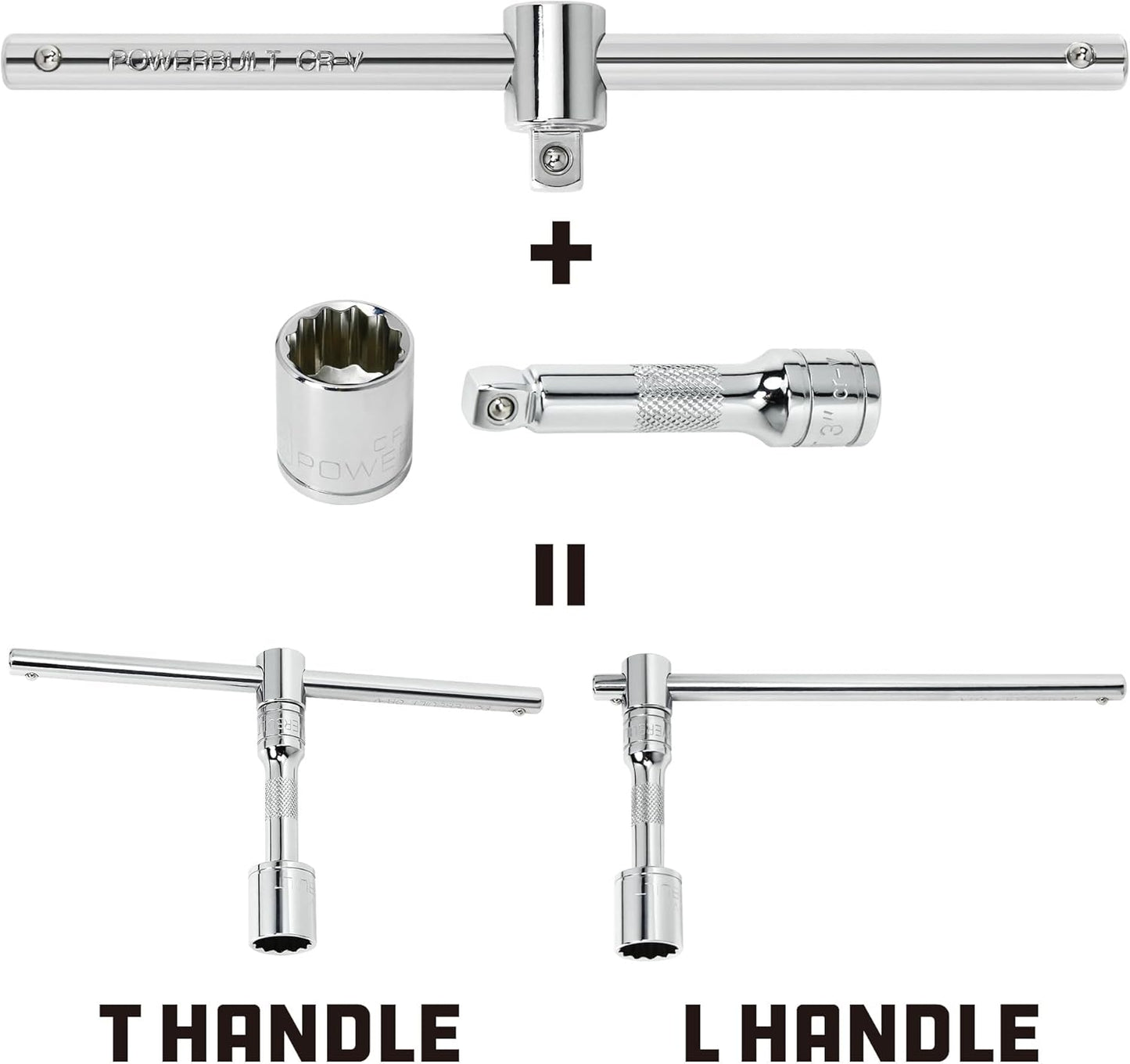 Llave vaso mango T deslizante 1/2pulg acero CrV