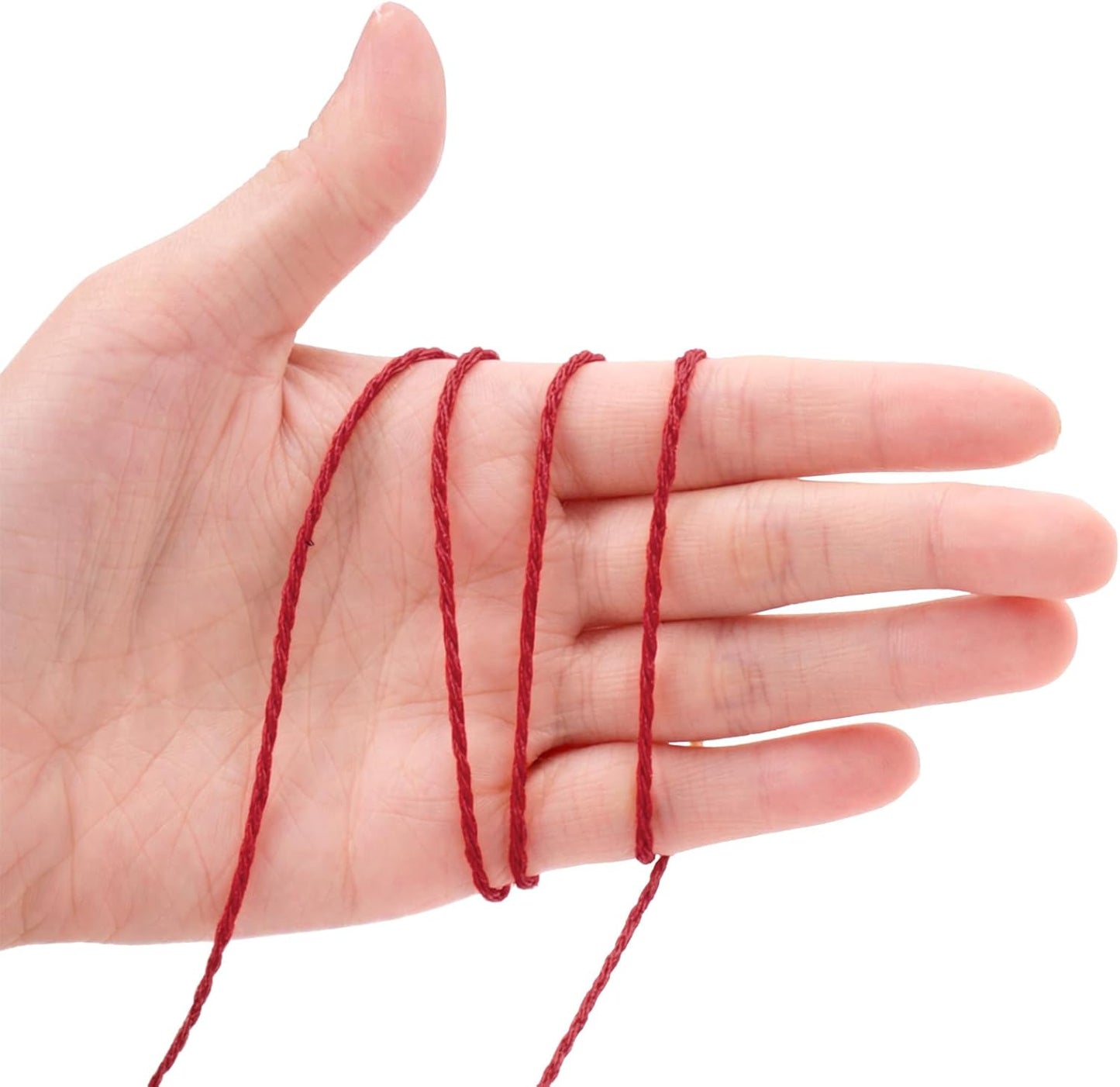 Cuerda algodón roja 0.079pulg 164pies para panadería y regalos