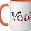 Taza de cerámica con bandera estadounidense para protesta por derechos de las mujeres