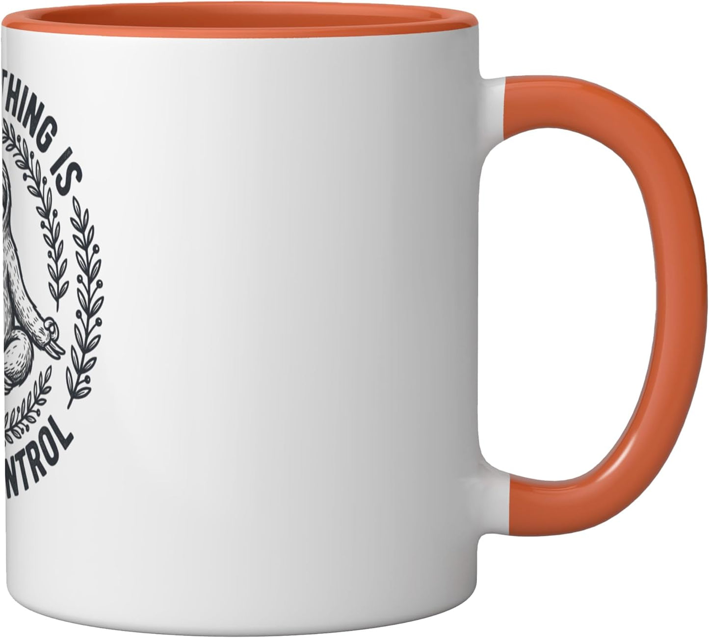 Taza Cerámica Meditación Namaste Zen Naranja/Blanco