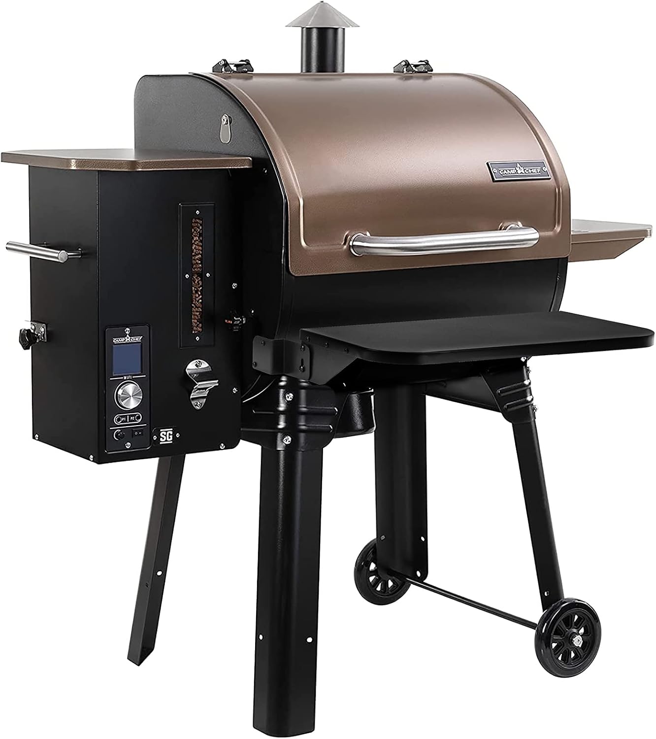 Estante frontal plegable para parrilla pellets 24pulg