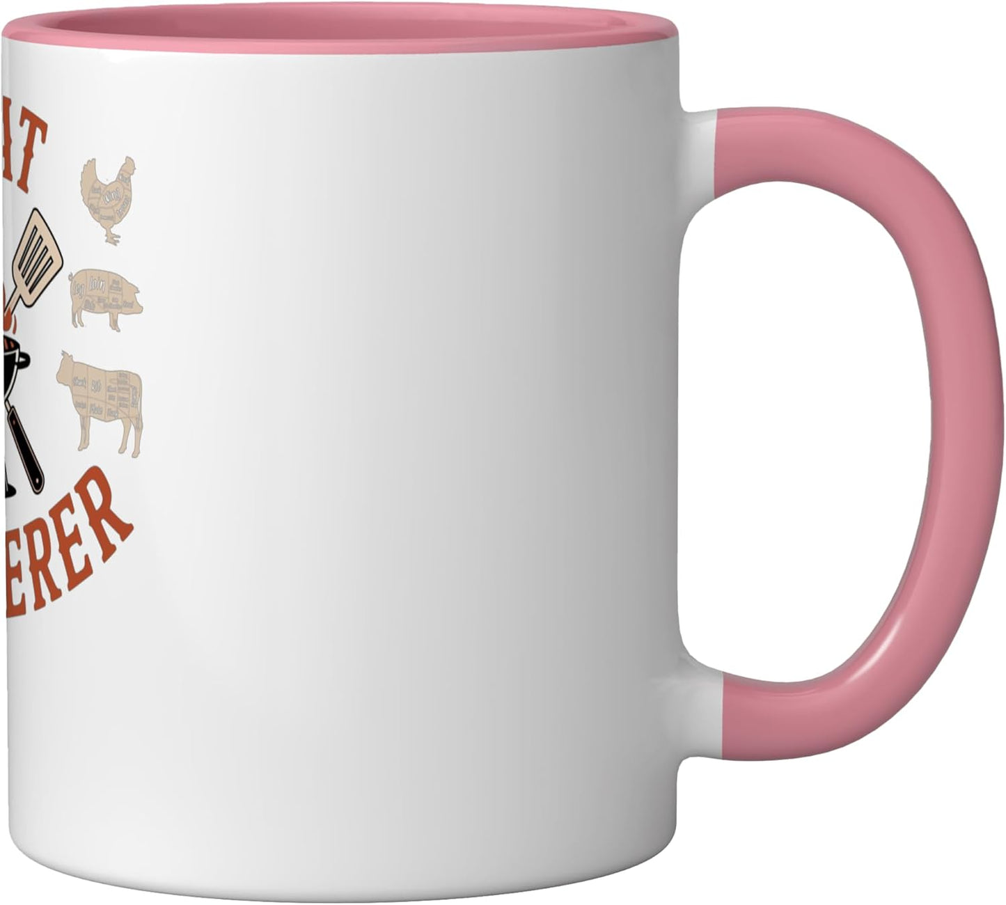 Taza Cerámica Barbecue Chef Joke Rosa/Blanca