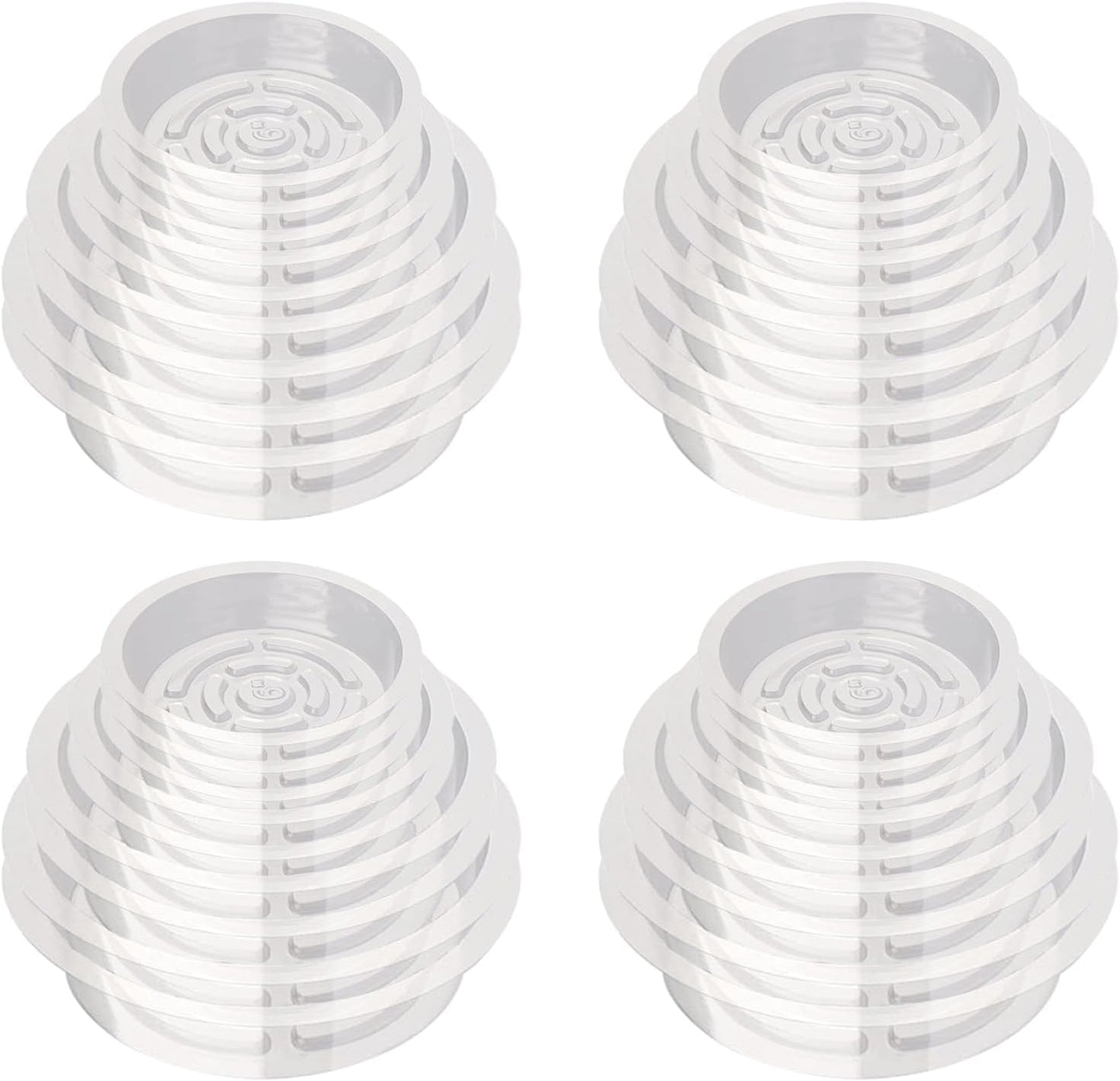 36 Bandejas Plástico Transparente para Plantas 6/8/10/12pulg