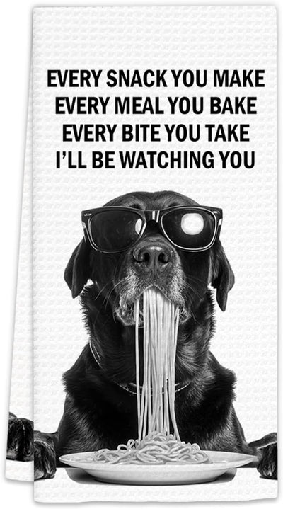 Toalla de cocina divertida para perros, regalo para amantes de los perros