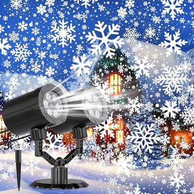 Proyector luces navideñas exterior doble cabezal