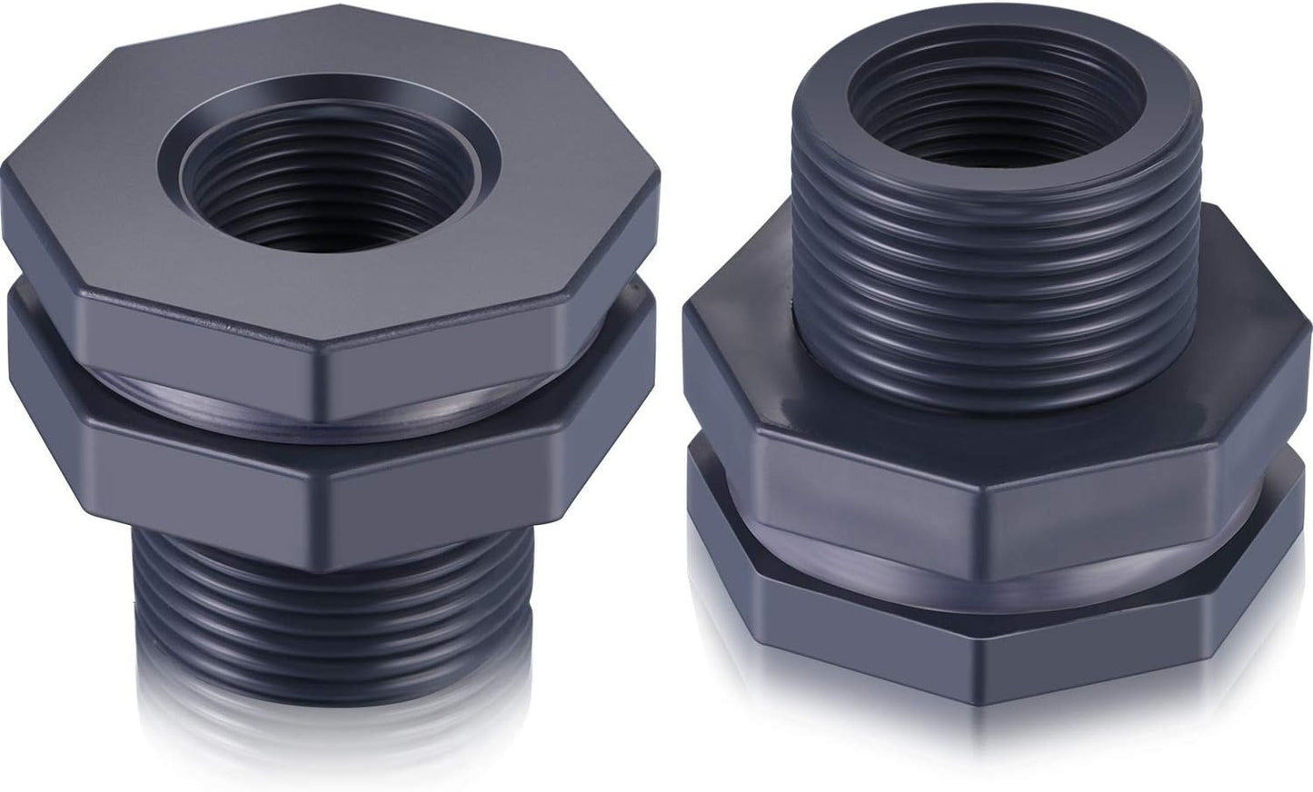 2 Pzas Accesorios Paso PVC 3/4pulg para Barriles Lluvia