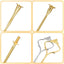 Set 5 bandejas 2 niveles para postres y cupcakes dorado y plata