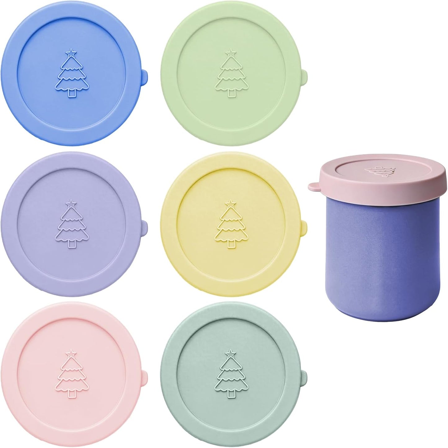 Tapas silicona para tarros yogur La Fermière 6 pzas