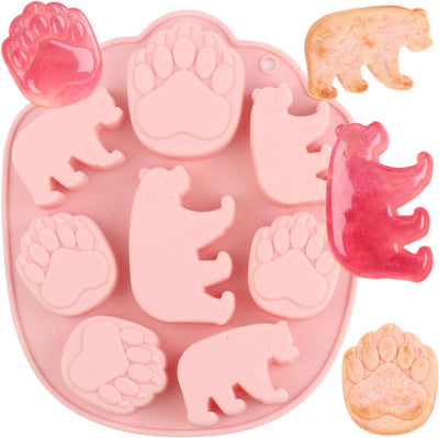 Molde chocolate 8 cavidades pata oso polar decoración pastel