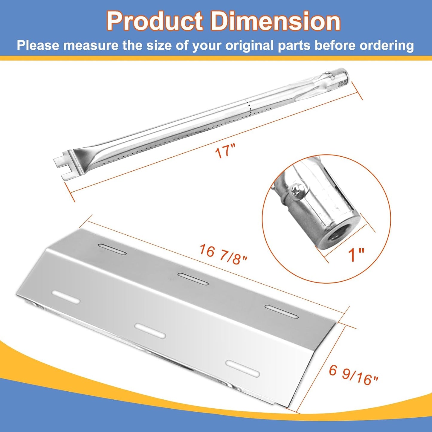 Kit repuesto quemadores Ducane 3100 3200 3400 acero inox