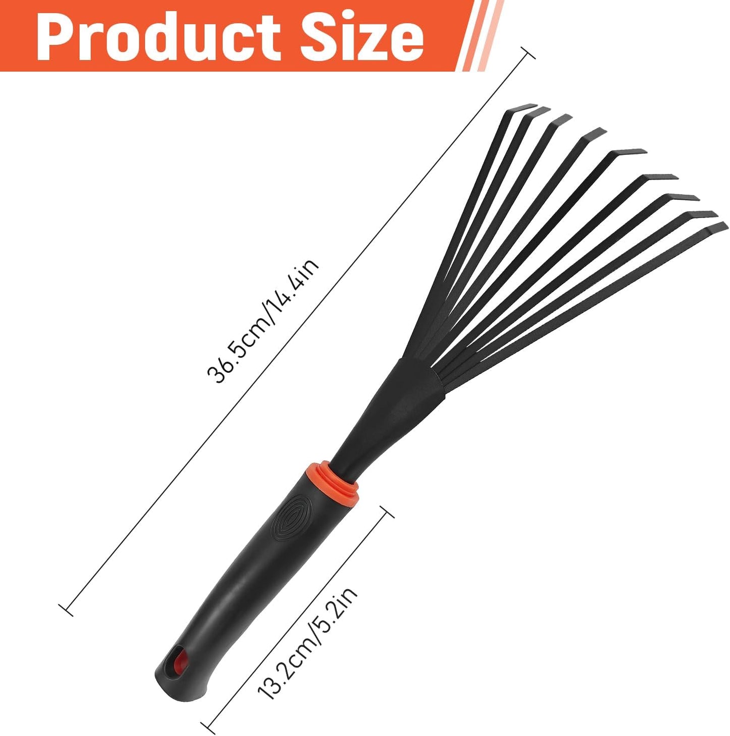 Rastrillo Mano Jardinería Deshierbe 5"