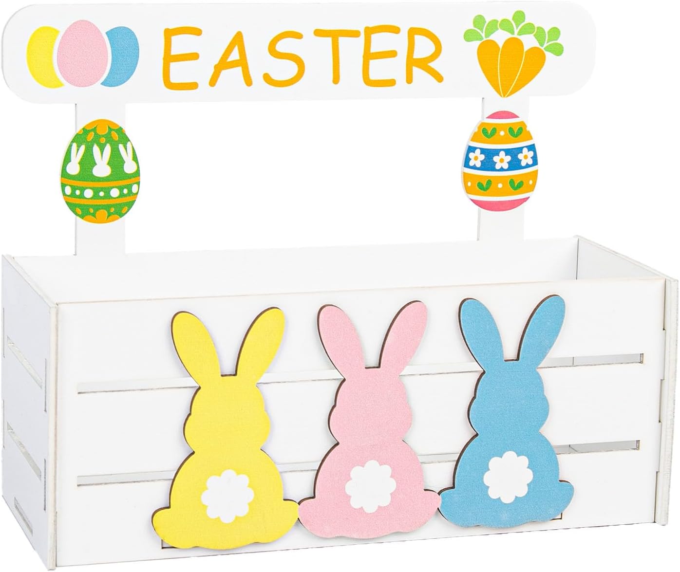 Cuenco de madera para dulces de Pascua colorido huevo de Pascua