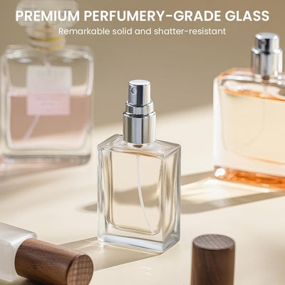 Atomizador perfume vidrio botella viaje recargable 0.5oz nogal