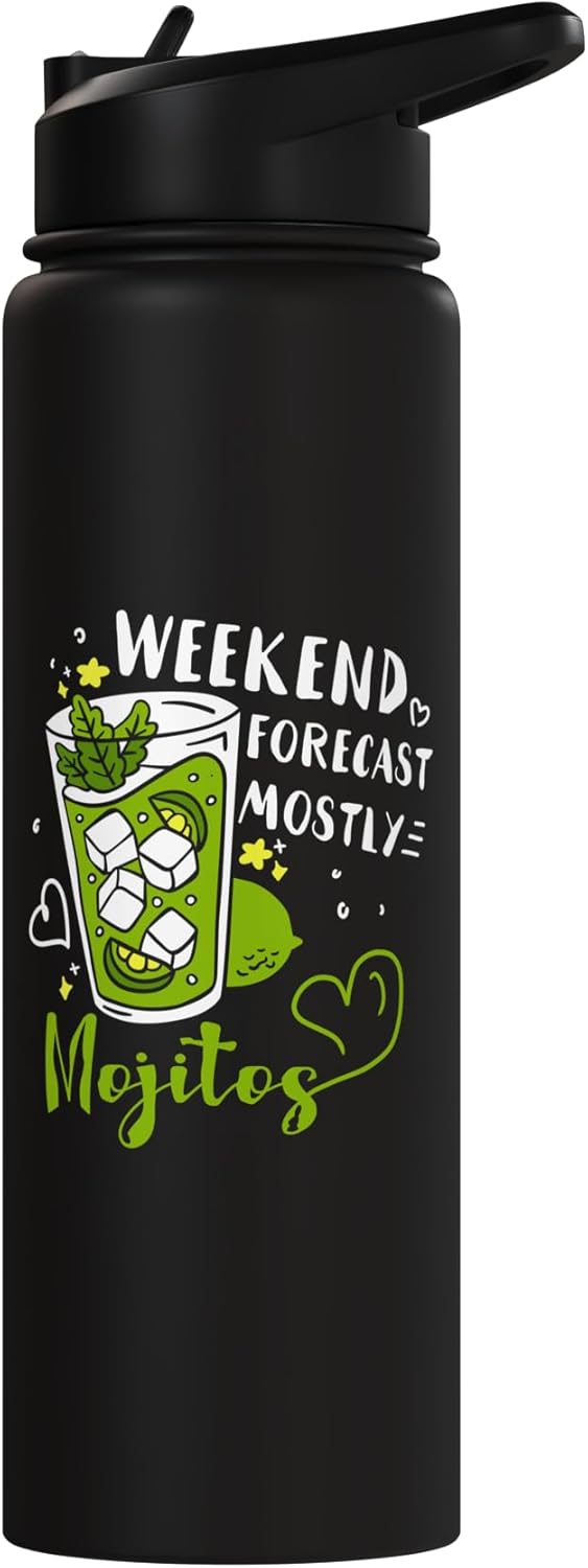 Botella de agua aislada de acero inoxidable para mojitos y cocteles