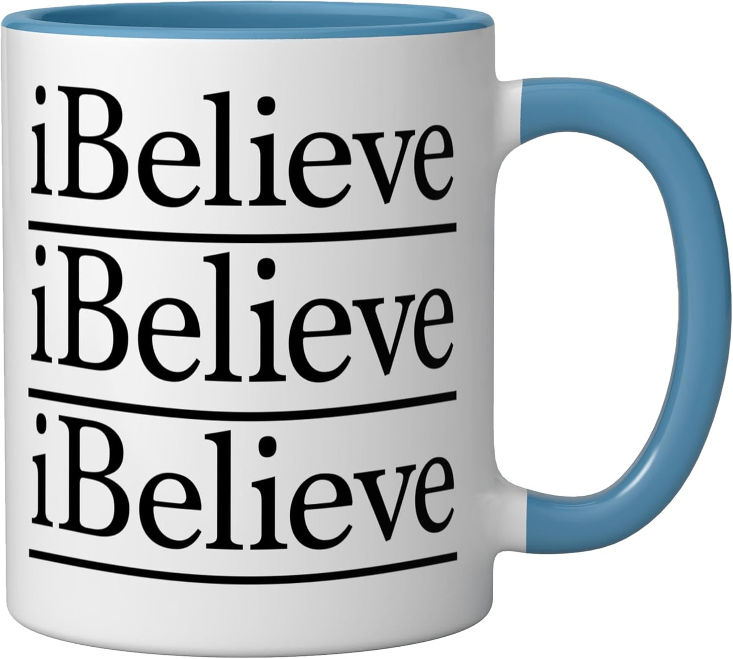 Taza Cerámica i Believe Azul/Blanco