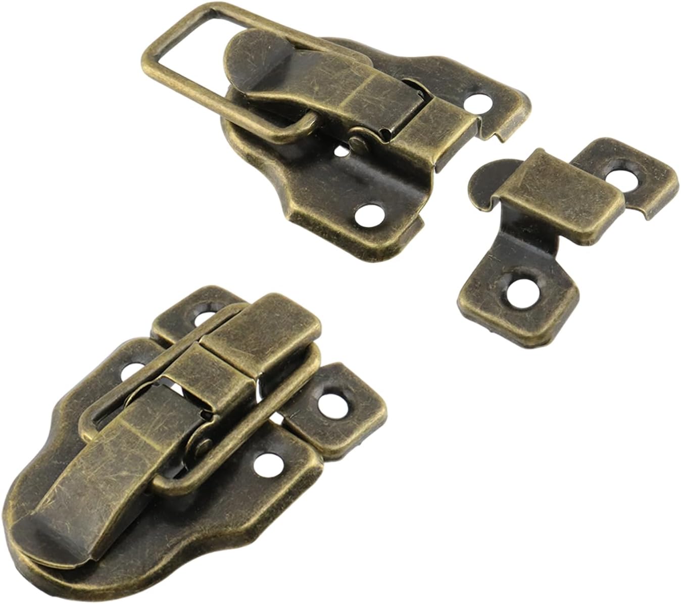 Cerradura tipo pato set 2 con llave para caja herramientas bronce