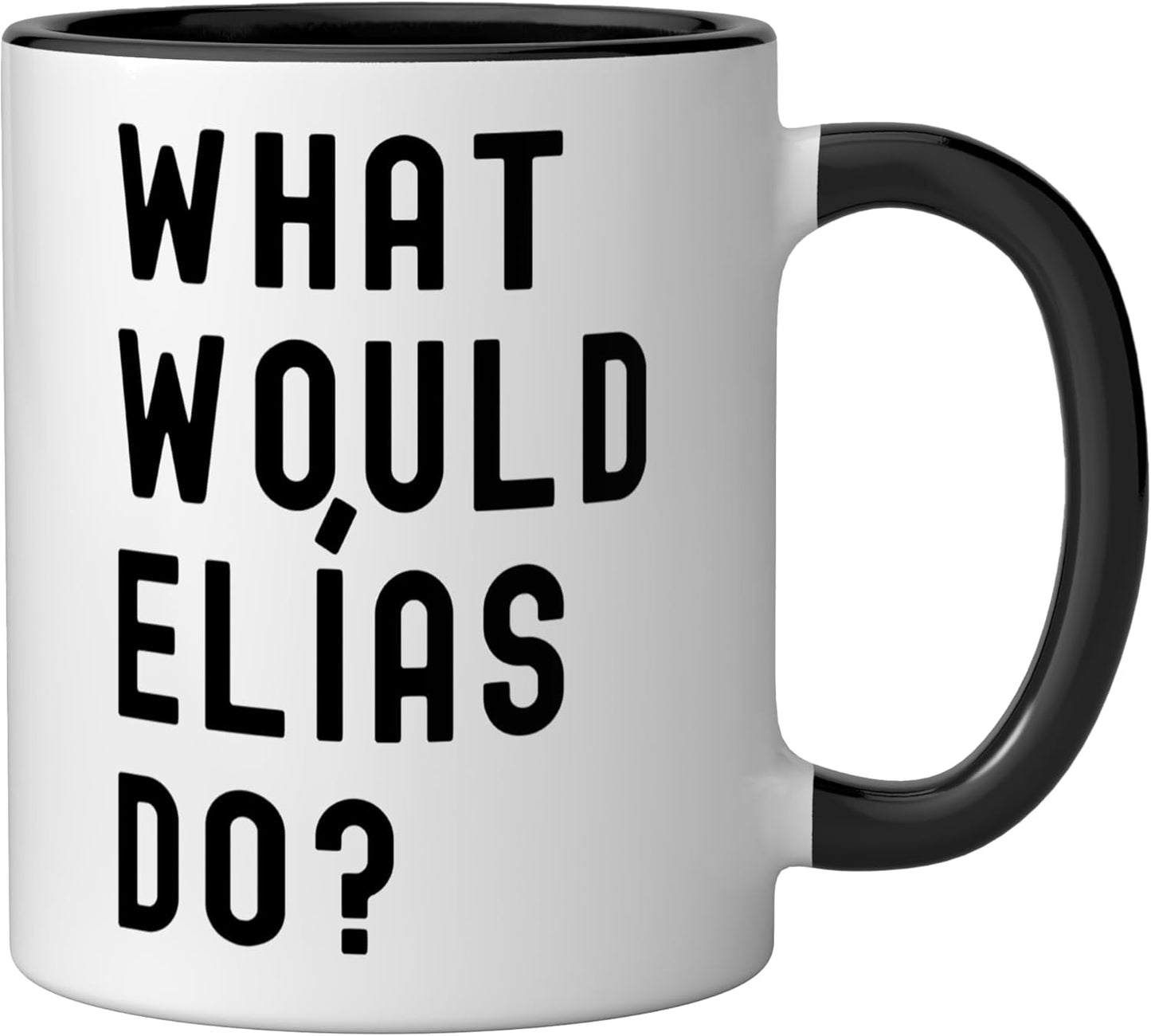 Taza cerámica What Would Elías Do? Negro/Blanco