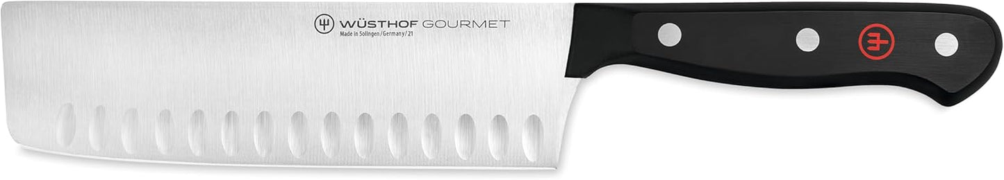 Cuchillo Wüsthof gourmet Nakiri de borde hueco