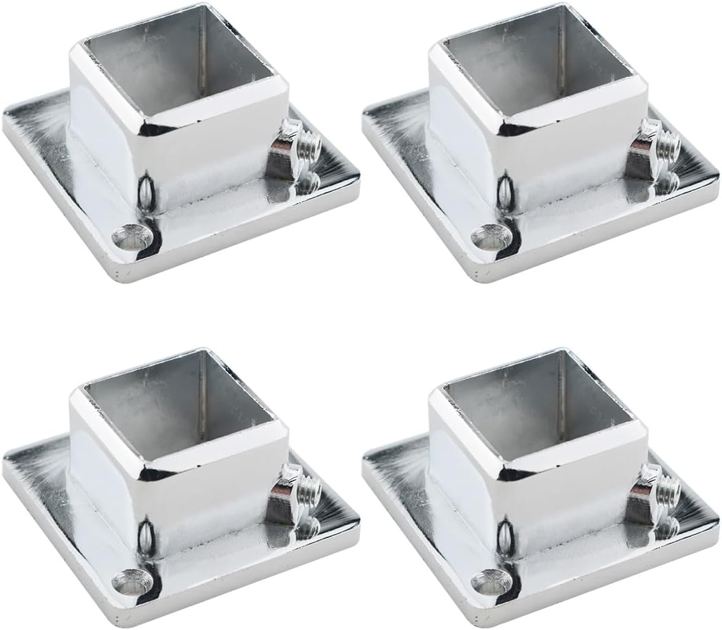 Base anclaje cuadrada acero inox 1x1pulg para vallas barandillas
