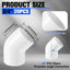 20 Pzas Codo PVC 3/4 Pulg 45 Grados Sch40 para Estructura Jardín