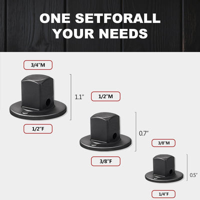 Set 3 Adaptadores Enchufe Acero CR-MO 3/4-1/2