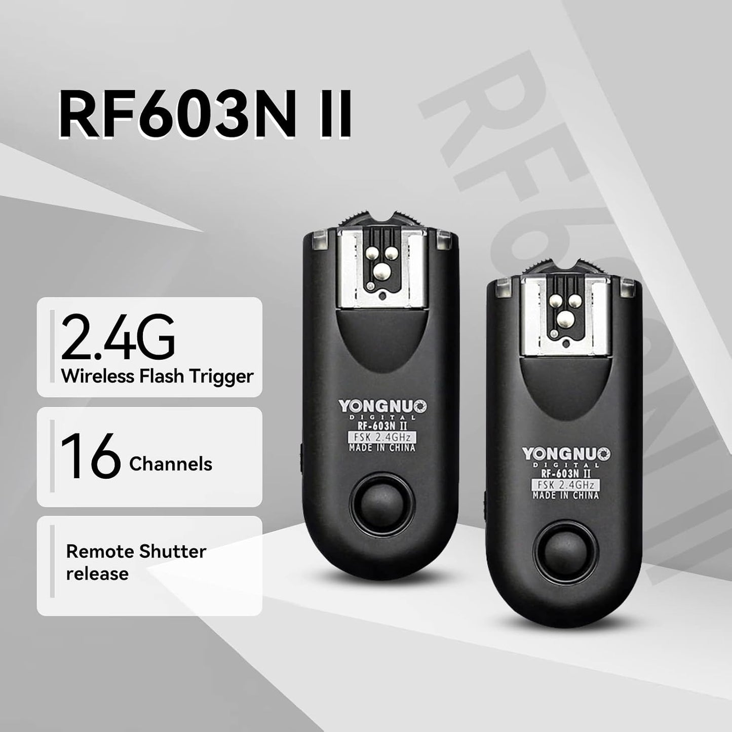Disparador inalámbrico RF-603II para Nikon DSLR