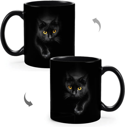 Taza de café con diseño de gatos, regalo para amantes de los gatos