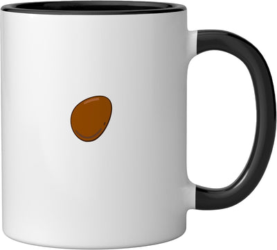 Taza Cerámica Diseño Pascua Conejo Negro/Blanco