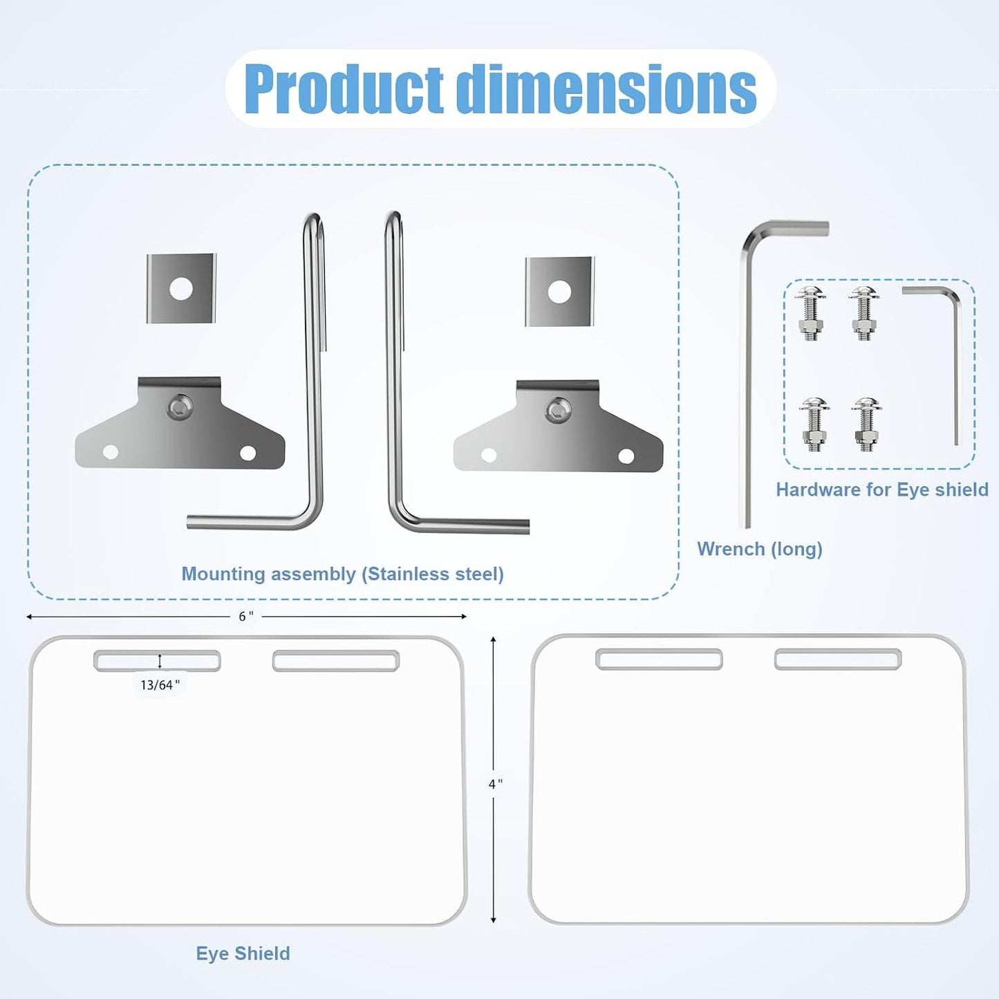 2 Protectores ojos para amoladora banco 4x6pulg