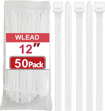 Bridas cremallera 12 pulg resistencia 120lbs nylon proteccion UV