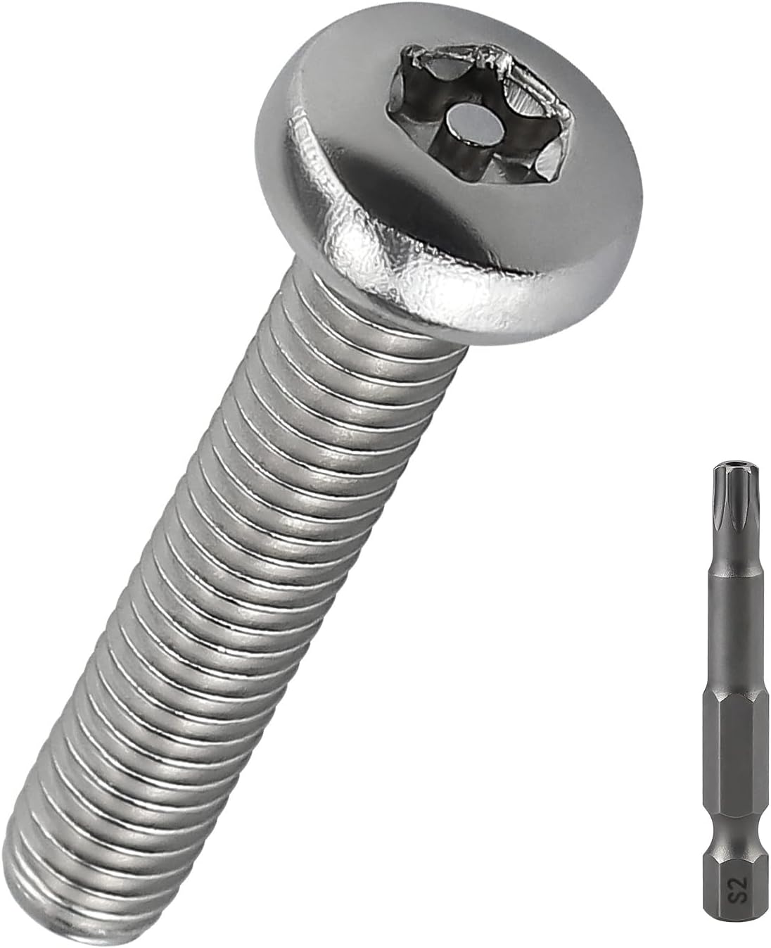 Tornillos Torx acero inox 304 antirrobo 50 pzas