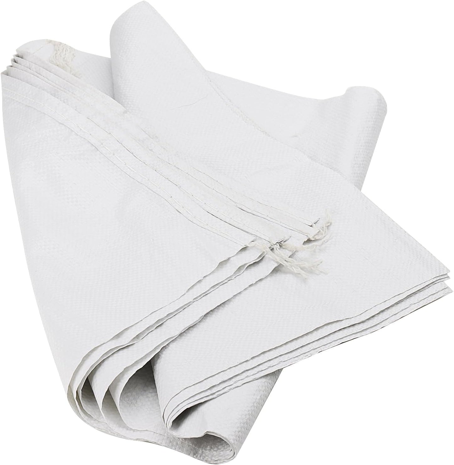 40 Bolsas Arena Blanca 18x30pulg Amarre Control Inundaciones