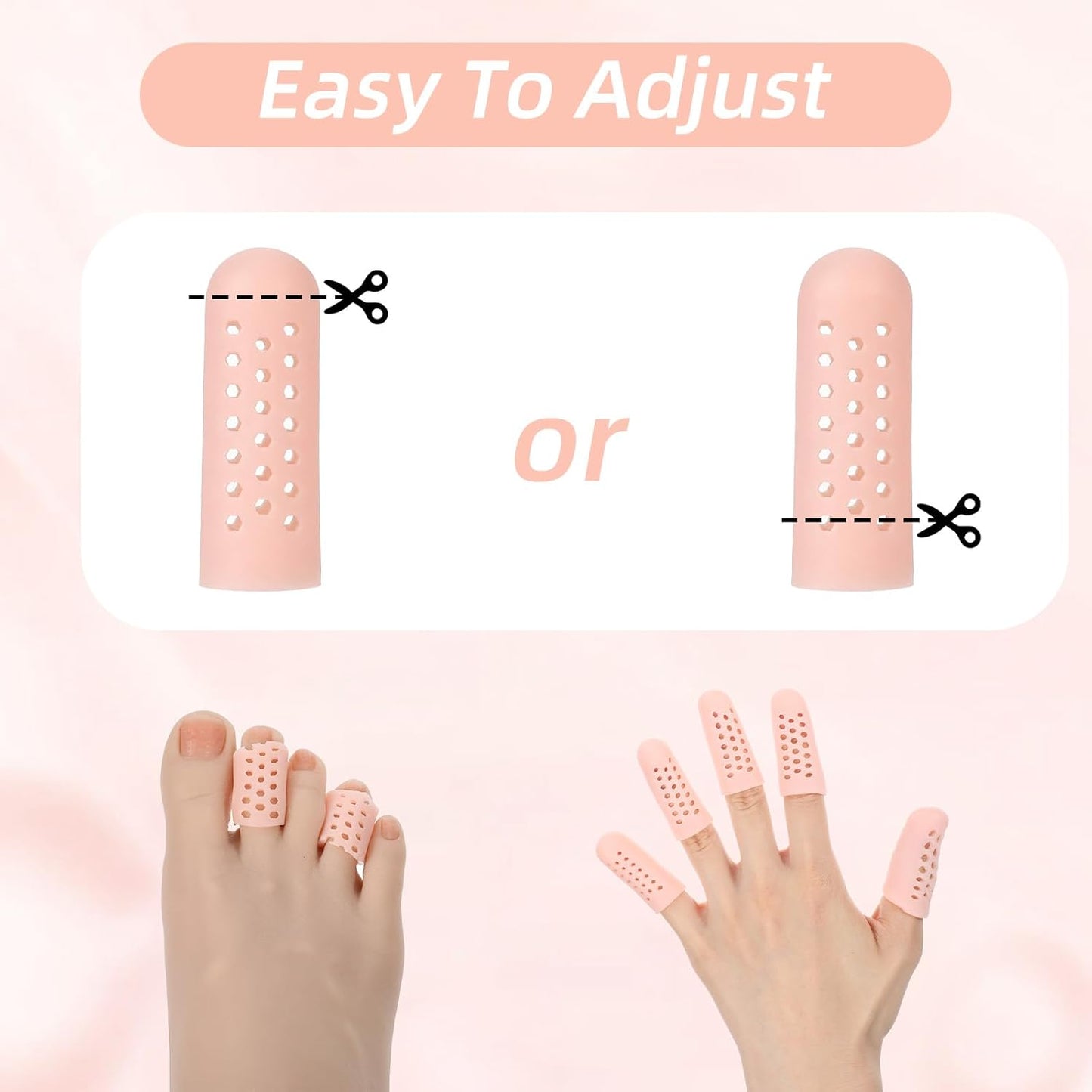 20 Protectores Dedos Gel con Orificios Aire Transpirables