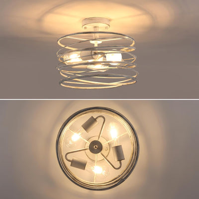 Lámpara colgante industrial de 3 luces candelabro rústico
