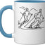 Taza Cerámica para Deportes de Invierno Azul/Blanco