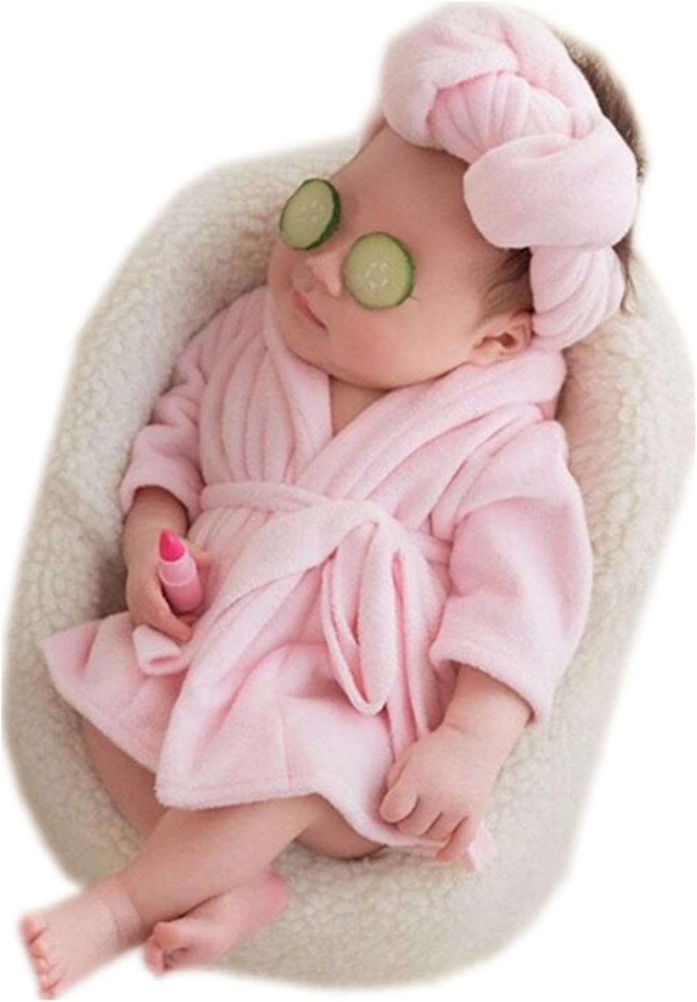 Accesorios foto bebé bata toalla rodaja pepino